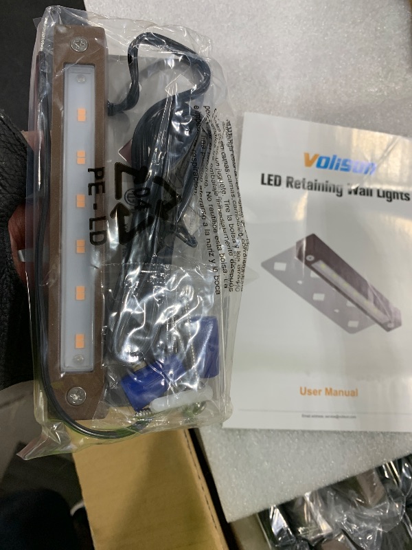 Photo 1 of VOLISUN 16 Pack 7 Inch Retaining Wall Lights, Waterproof LED Hardscape Lighting, Cuttable Low Voltage Landscape Lighting, 12V Paver Lights, 3W Outdoor Step Lights, 2700K Soft White, ETL