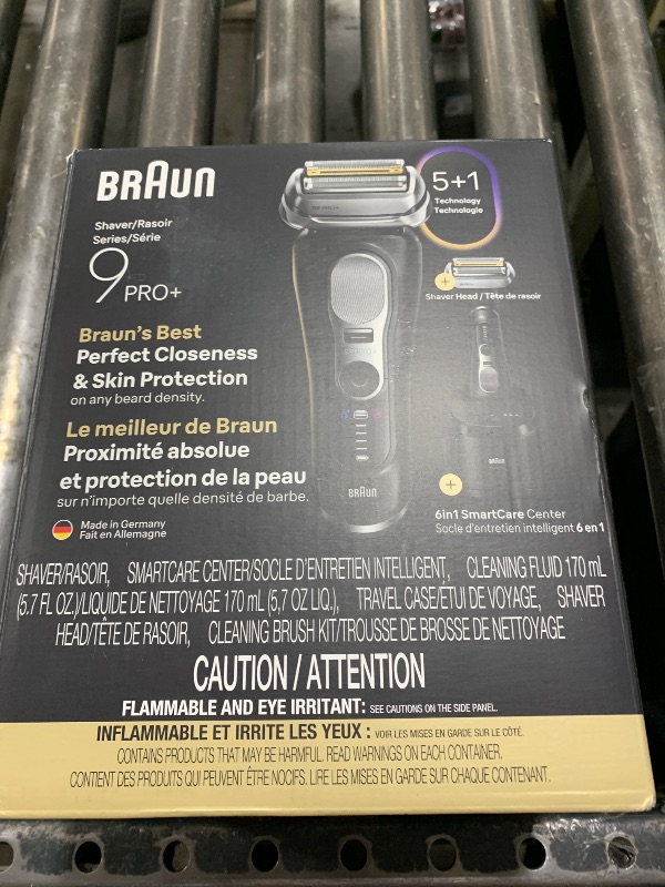 Photo 1 of Braun Series 9 PRO+ Electric Shaver, Pro SensoAdapt, 6in1 SmartCare Center, Wet & Dry Razor, 9660CCPS, Black