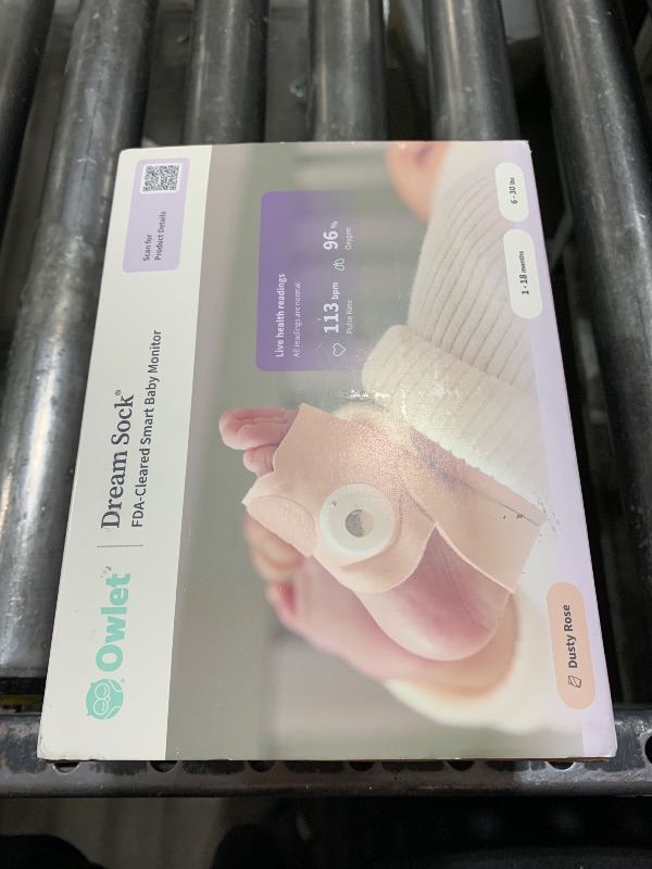 Photo 1 of Owlet Dream Sock® - FDA-Cleared Smart Baby Monitor - Track Live Pulse (Heart) Rate, Oxygen in Infants - Receive Notifications - Dusty rose