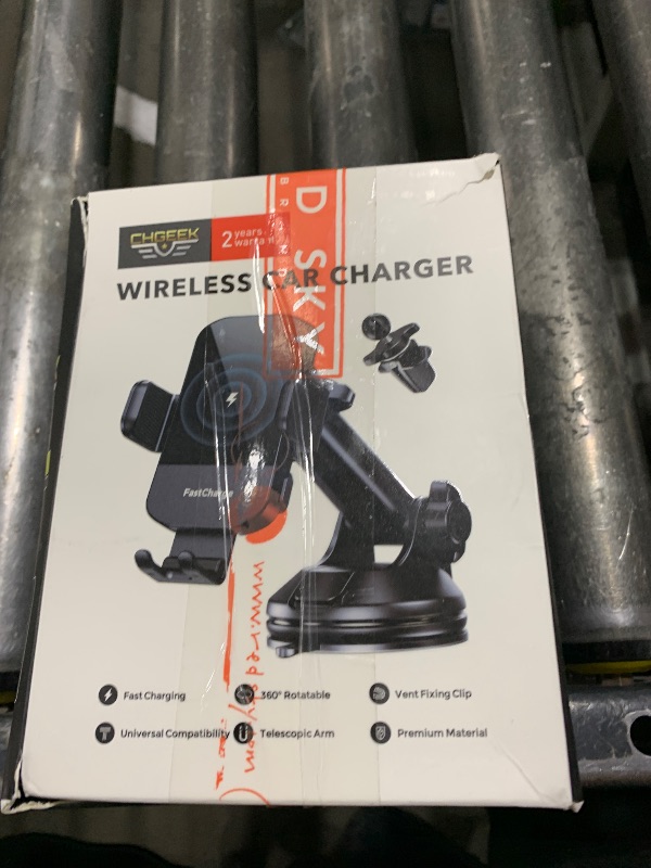 Photo 1 of CHGeek Wireless Car Charger, 2026 Upgrade 15W Fast Charging Auto Clamping Car Phone Holder Charger, Phone Holders for car Mount, fit for iPhone 17 16 15 14 13 Mini Pro Max XR,Samsung Galaxy S25 Ultra