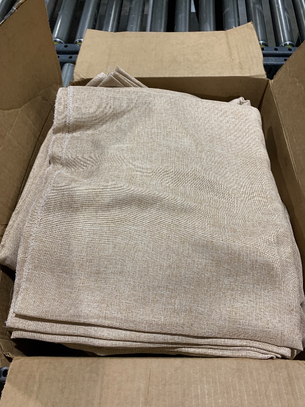 Photo 1 of Preboun 12 Pack Wedding Rectangle Linen Tablecloth Bulk 60 x 102 Inch Polyester Faux Linen Tablecloths Washable Burlap Tablecloth for Birthday Farmhouse Dining Table Party (Natural Color)