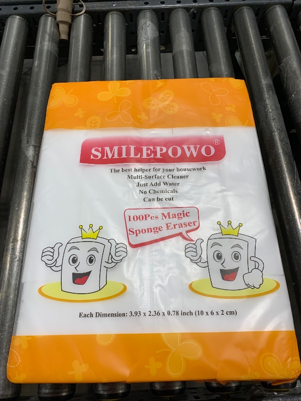 Photo 1 of 100 Pack Magic Sponge Eraser Extra Thick and Long Lasting Melamine Cleaning Sponges in Bulk - Multi Surface Power Scrubber Foam Cleaning Pads - Bathtub, Floor, Baseboard, Bathroom, Wall Cleaner