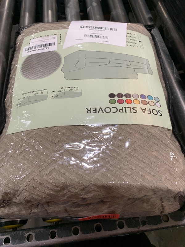 Photo 1 of XINEAGE 2026 New 3 Pieces Couch Covers for 2 Extra Large Cushion Sofa Super Stretch Sofa Cover for 2 Large Seat Cushion Universal Loveseat Slip Cover for Living Room (Khaki), 71"-91"(2 Cushions)