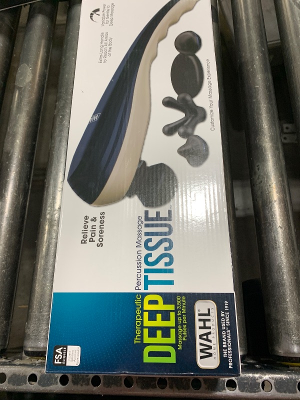 Photo 1 of Wahl Deep Tissue Corded Long Handle Percussion Massager, Handheld Therapy with Variable Intensity to Relieve Pain in the Back, Neck, Shoulders, Muscles, & Legs, FSA Eligible, Model 4290-300