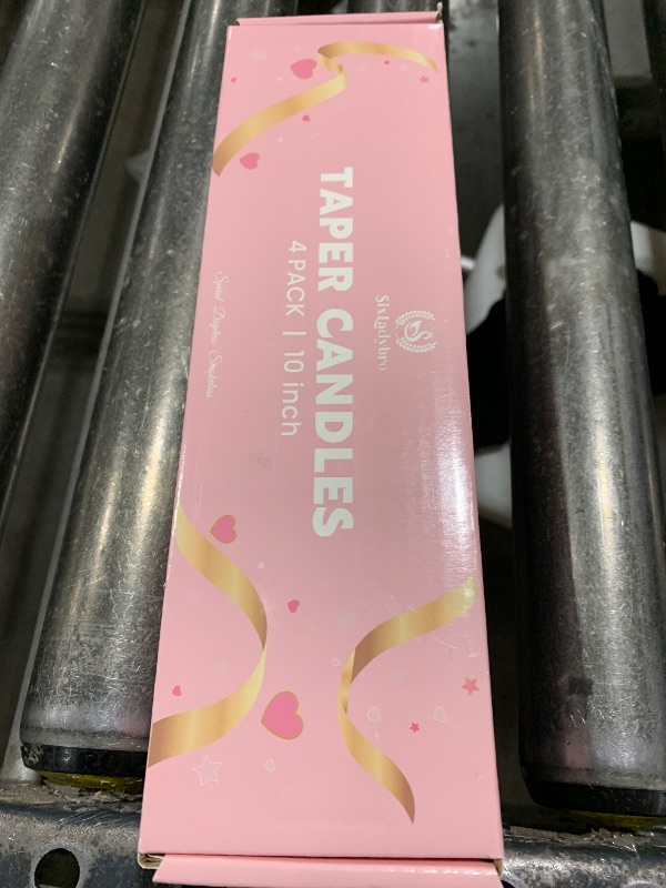 Photo 1 of 10 Inch Spiral Taper Candles for Home Decoration, 4 Pack Green-Gradient Candlesticks for Dinner Party Wedding Holiday Spring - Green Series