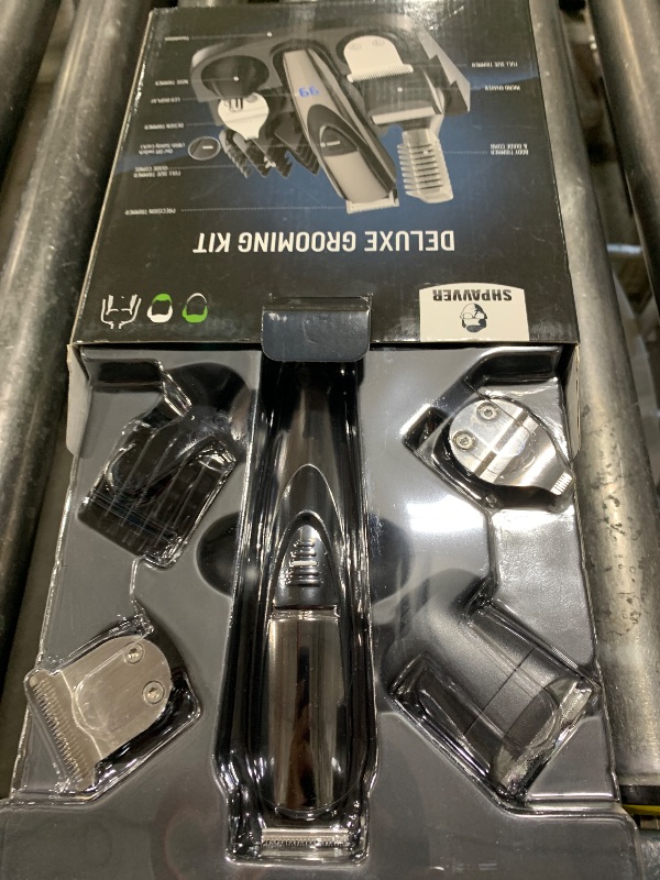 Photo 1 of SHPAVVER Beard Trimmer for Men: Professional Barber Hair Clippers - 12-in-1 Cordless Grooming Kit - Waterproof Electric Razor with Turbo Speed & Precision Blades