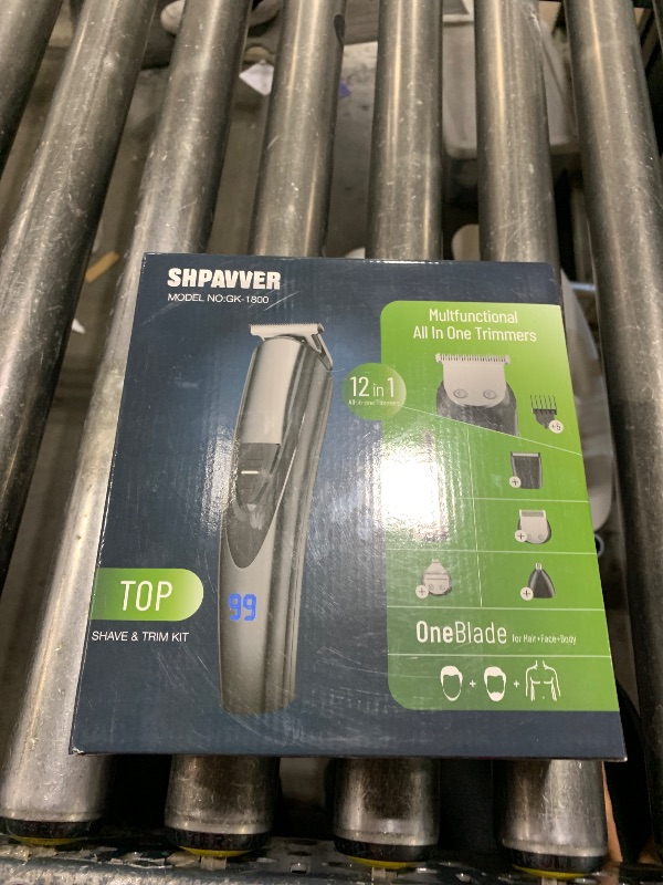 Photo 1 of SHPAVVER Beard Trimmer for Men: Professional Barber Hair Clippers - 12-in-1 Cordless Grooming Kit - Waterproof Electric Razor with Turbo Speed & Precision Blades