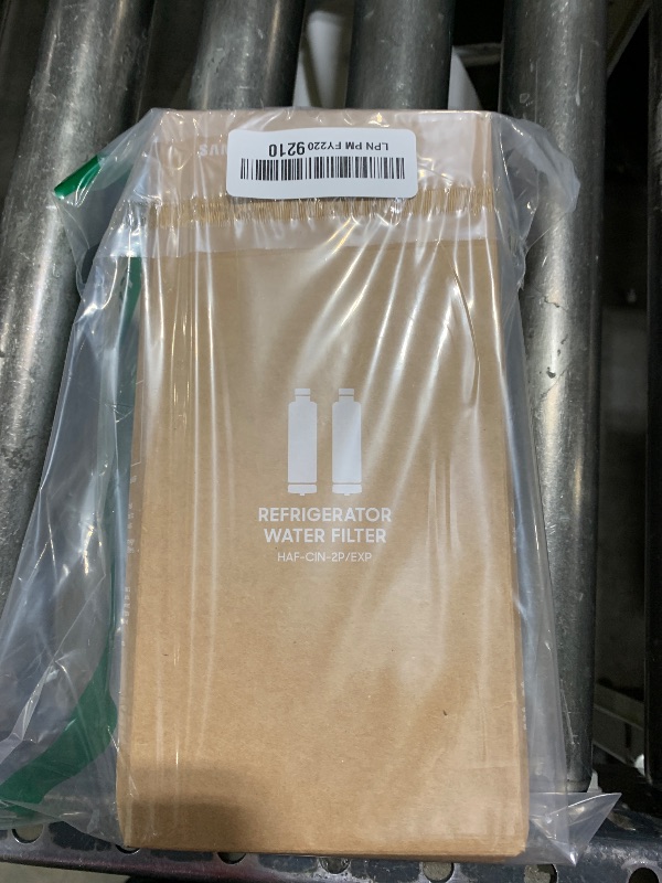 Photo 1 of Samsung HAF-CIN-2P/EXP Genuine Refrigerator Water Filter, Reduces 99% of Harmful Contaminants for Clean, Clear Drinking Water, 6-Month Life, Easy Install, Pack of 2