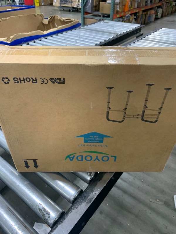 Photo 1 of Loyoda Toilet Safety Rails,Height-Adjustable Toilet Frame Width-Adjustable Toilet Handles Foldable Toilet Rail Provides Support for Seniors ? Pregnant ?Disabled ?Gray?