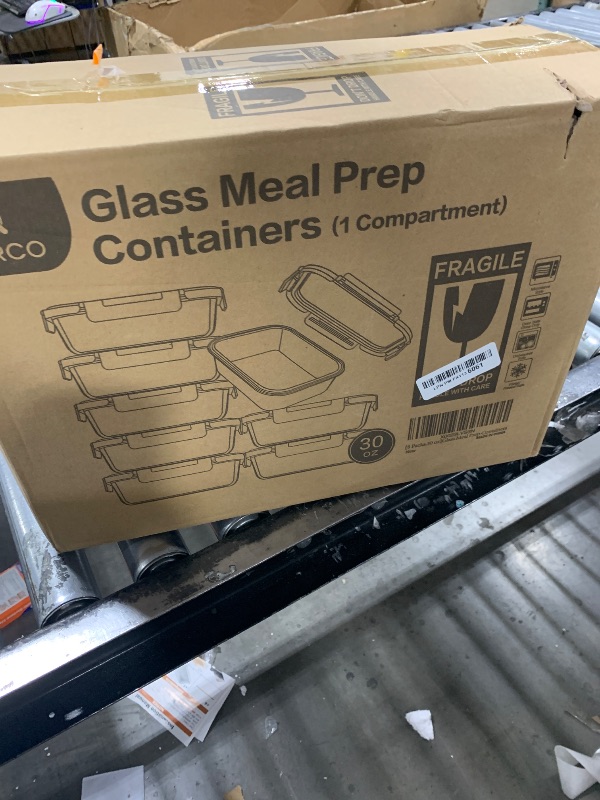 Photo 1 of [8-Pack,30 oz]Glass Meal Prep Containers,Glass Food Storage Containers,Airtight lunch Containers with Lids, Microwave, Oven, Freezer and Dishwasher