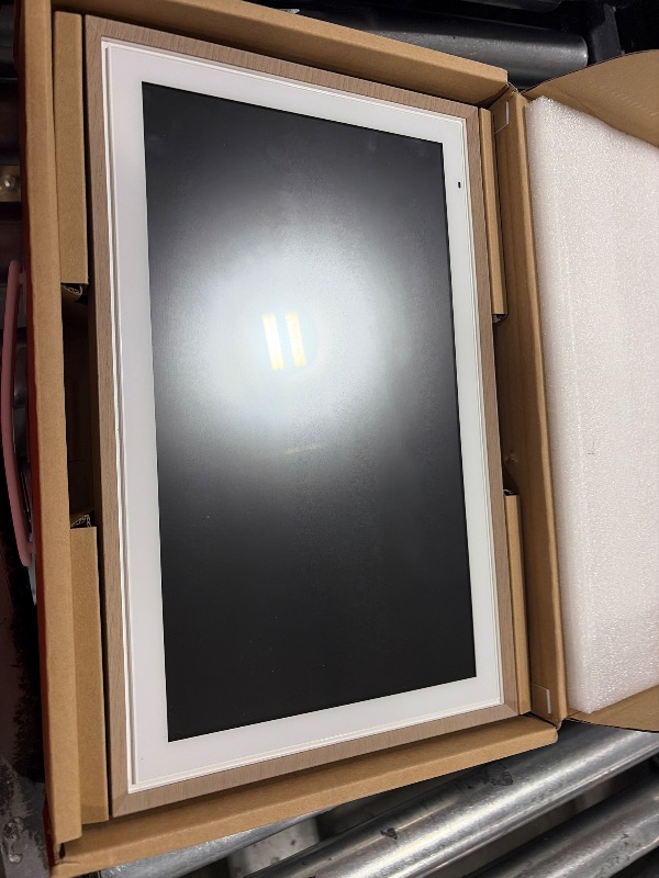 Photo 1 of Apolosign 15.6-inch Digital Calendar : Dual Mode Smart Wall Planner, No Subscription, Install Apps, Sync Calendars, Electronic Touchscreen Interactive Display for Family Schedules, Chore Chart - with Stand (Teak)