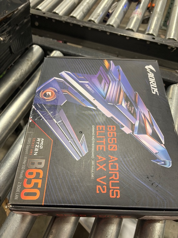 Photo 1 of GIGABYTE B650 AORUS Elite AX V2 AMD AM5 ATX Motherboard, Support Ryzen 9000/8000/7000 Series, DDR5, 12+2+2 Power Phase, PCIe 5.0 M.2, USB-C 3.2 Gen 2, WIFI6E, 2.5 GbE, EZ-Latch, Q-Flash, RGB Fusion