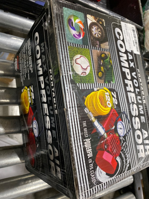 Photo 1 of GSPSCN Portable 12V Air Compressor Pump, 150PSI Red Tire Inflator, Heavy Duty Auto Air Pump,for Car, Truck, RV, ATV, Bike,Balls,Lawn Mower and Other Inflatables