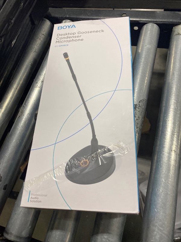 Photo 1 of BOYA Desktop Gooseneck Condenser Microphone 18" Podium Microphones with Base LED Indicator XLR Mic for Meetings Video Conferences Streaming Lectures BY-GM18CB