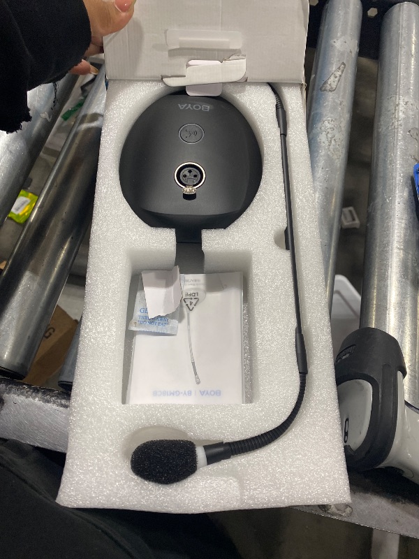 Photo 1 of BOYA Desktop Gooseneck Condenser Microphone 18" Podium Microphones with Base LED Indicator XLR Mic for Meetings Video Conferences Streaming Lectures BY-GM18CB