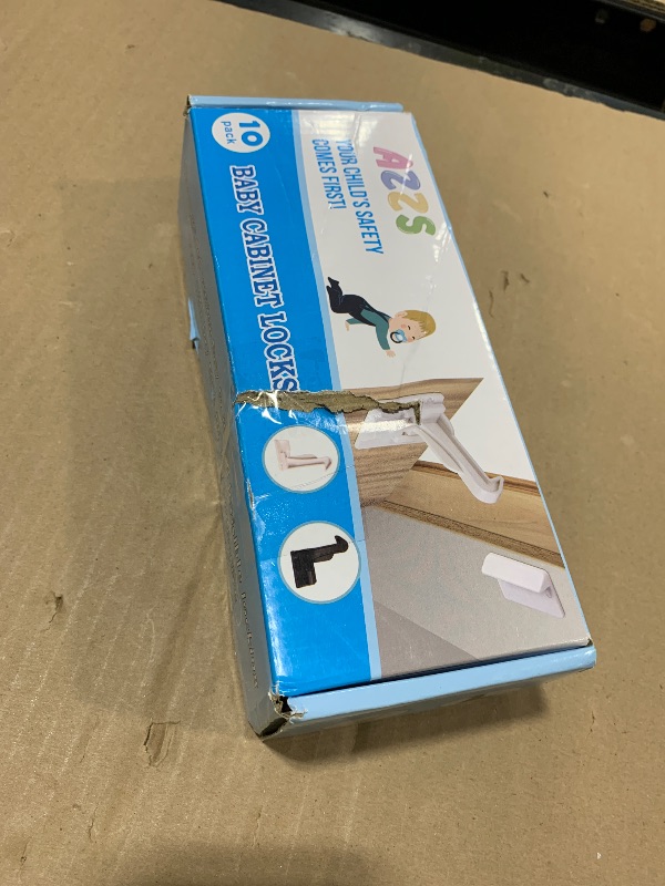 Photo 1 of 10 Pack Child Cabinet Locks, Baby Proofing Safety Locks for Cabinets, Drawers, Appliances, Easy Installation, No Drilling Required, Ideal for Toddlers and Babies (10P white)
