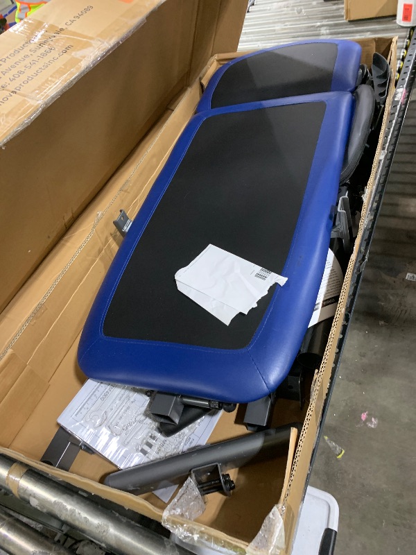 Photo 1 of INNOVA HEALTH AND FITNESS ITM4800 Advanced Heat and Massage Inversion Table,Black/ Blue / Gray