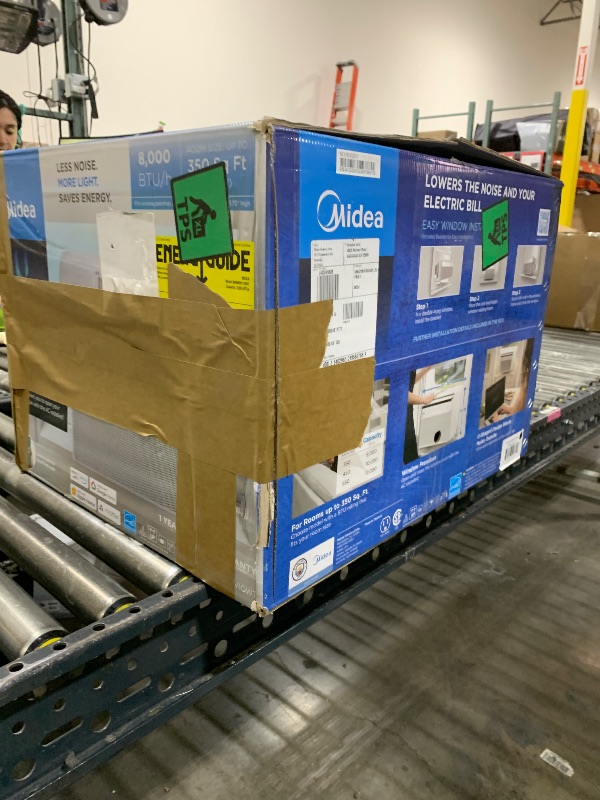 Photo 1 of Midea 8,000 BTU U Shaped Smart Inverter Window Air Conditioner - Cools 350 Sq Ft, Ultra Quiet with Open Window Flexibility - Alexa/Google Assistant Compatible - 37% Energy Savings, Remote (Updated)