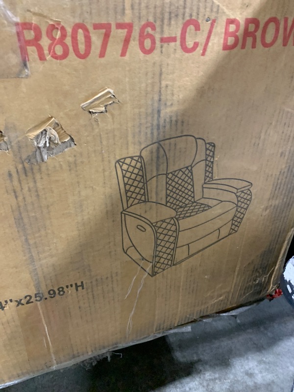 Photo 1 of (INCOMPLETE SET) Ball & Cast Power Recliner Sofa Set Leather Reclining Sofa Set Living Room Furniture Set 