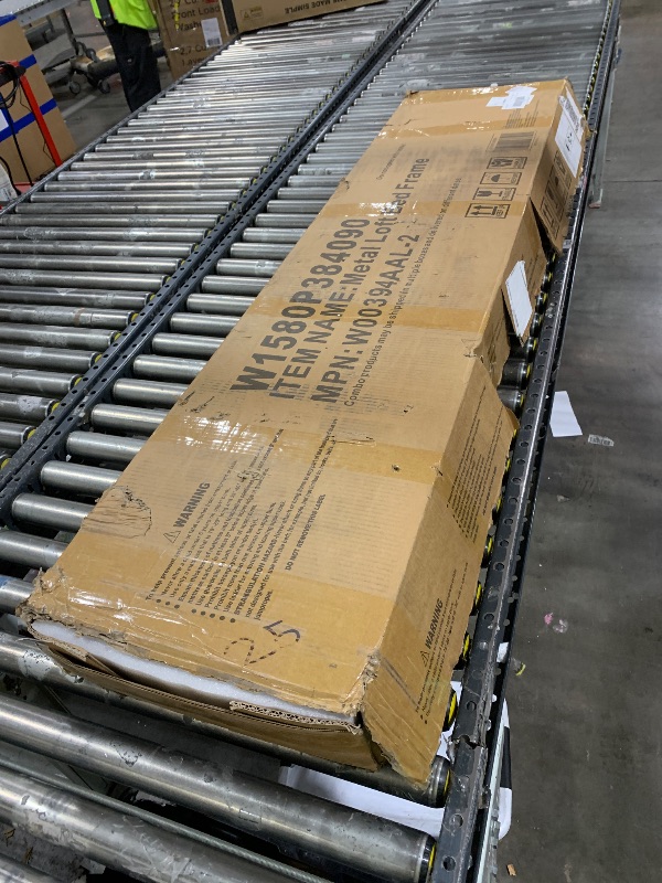 Photo 1 of (INCOPMPLETE SET) Bellemave Queen Loft Bed Frame with Storage Stairs, Beside Shelf & Wardrobe, Metal Queen Size Loft Bed with USB Ports&LED Light, Large Under-Bed Space Loft Beds for Adults,Teens, Kids, Black Natural