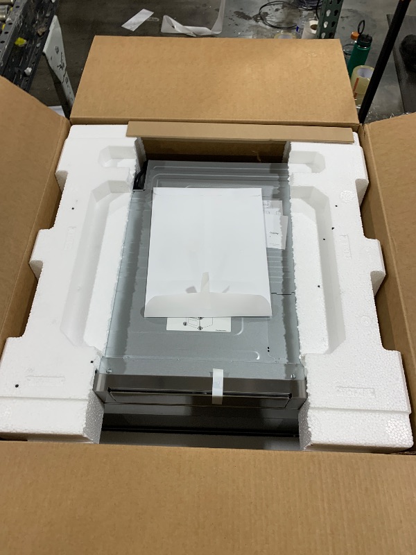 Photo 1 of SHARP SMD2470ASY Microwave Drawer Oven, 24-inch, 1.2 Cubic Feet, 950 Watt, Concealed Control Panel with Digital LCD Display, Stainless Steel