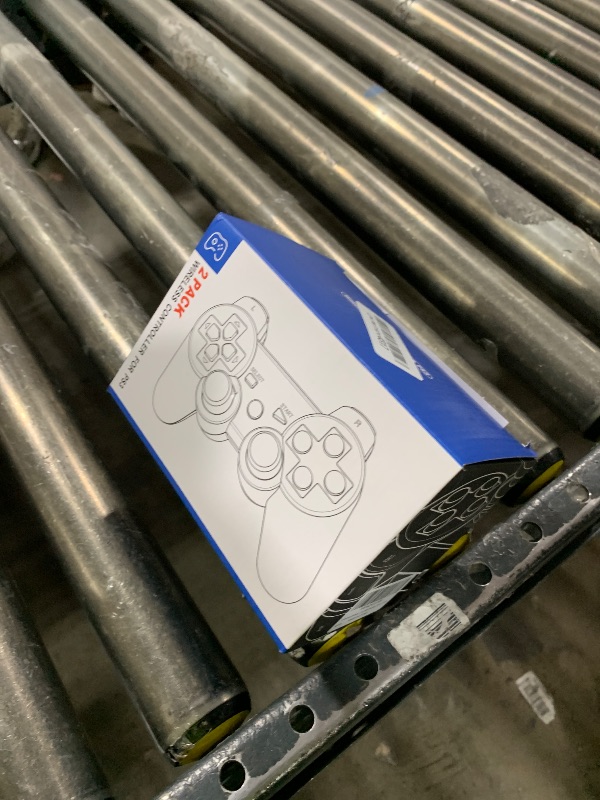 Photo 1 of Yinjie 2 Pack Wireless Controller for PS3, Compatible with Playstation 3, with 2 Charging Cables - Black