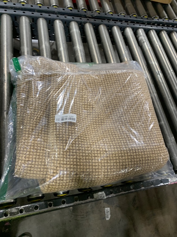 Photo 1 of KOZYFLY Washable Area Rug 5x7 ft Rubber Backed Non Slip Rugs for Living Room Braided Cotton Bedroom Rug Woven Office Rugs Indoor Floor Carpets for Dining Bedroom Living Room, Tan/Orange/Brown