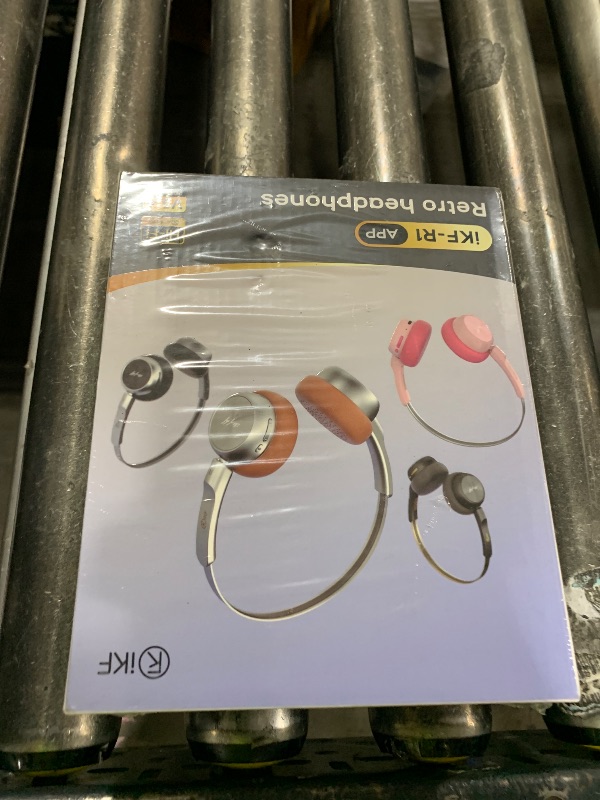 Photo 1 of iKF-R1 Retro Headphones Bluetooth 5.4 Hi-Fi Sound Custom EQ via App 60H Playtime Comfortable Fit Multipoint Connection Lightweight Vintage Headphones (Pink)