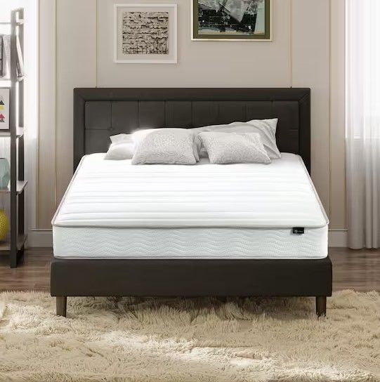 Photo 1 of Zinus Twin Medium Quilted Top 6 in. Foam and Spring Hybrid Mattress