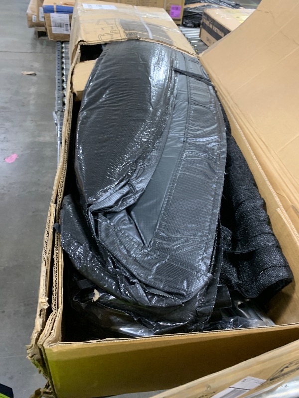 Photo 1 of 14ft Round Trampoline with Protective Enclosure and Powder-Coated Ladder