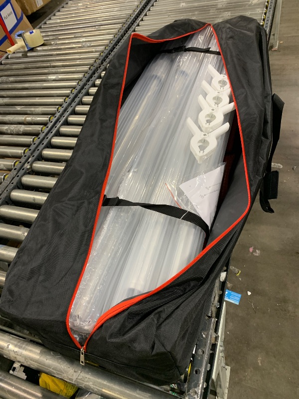 Photo 1 of EMART 10ft Square Backdrop Stand Heavy Duty, Pipe and Drape Photo Background Support Kit, Adjustable Metal Frame with Flat Base for Wedding Birthday Party Decorations