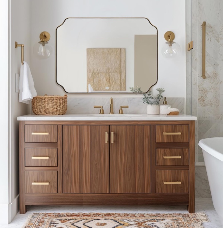 Photo 1 of ANDY STAR Gold Bathroom Mirror 60 x 30 Inch, Full Length Mirror