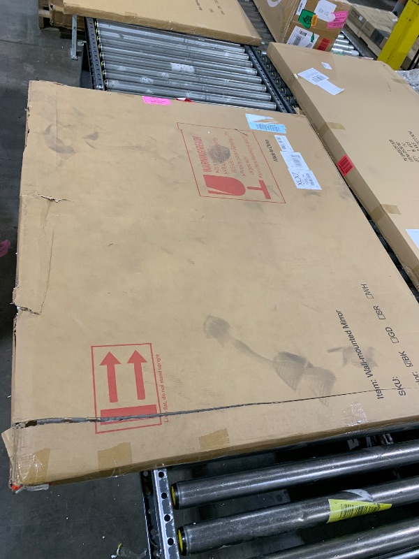 Photo 1 of FORBATH Arched Wall Mirror 40"x48", Large Arch Bathroom Mirror Black Aluminum Wide Frame for Decor Dresser Mirror for Bedroom Living Room Entryway, Hanging or Leaning Against Wall