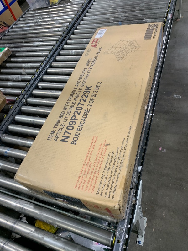 Photo 1 of (INCOMPLETE SET) DERCASS Daybed with Storage Shelves and Blackboard (Missing box 1 of 2.)