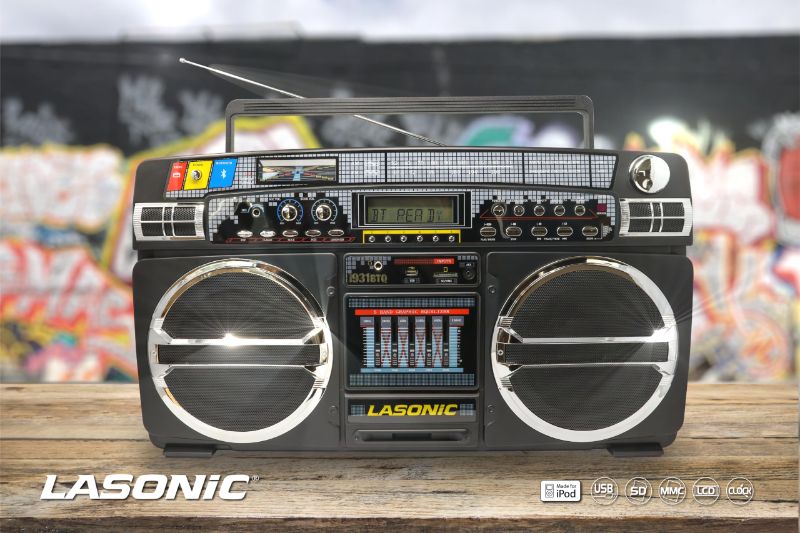 Photo 1 of Lasonic i-931BT BoomBox BLUETOOTH AM/FM EQ USB SD AUX w/ Remote Built-In Battery