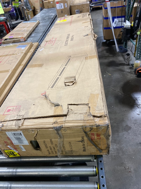 Photo 1 of Mystflame 95 Inch WiFi Electric Fireplace Heater, Recessed or Wall Mounted, Ultra?Slim 5.51" Deep,Extra-wide, 750/1500W, 6 Flame Colors & 13 Ember Bed Colors, Remote & App Control, Alexa & Google Home