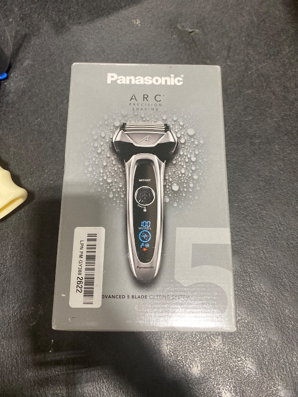 Photo 1 of Panasonic ARC5 Electric Razor for Men with Pop-Up Trimmer, Wet/Dry 5-Blade Electric Shaver with Intelligent Shave Sensor and Multi-Flex Pivoting Head – ES-LV65-S (Silver)