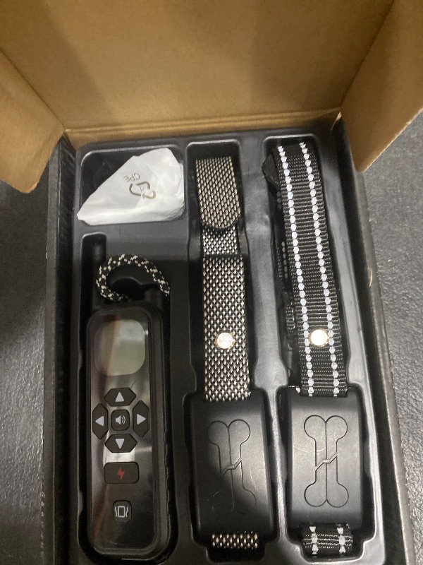 Photo 1 of Wireless Dog Fence, Electric Fence for Dogs,Training Collar with Remote Control 3800FT Range, Portable Dog Perimeter Collar with 3 Training Mode Flash Light & Waterproof Upgrade Black 2 Pack