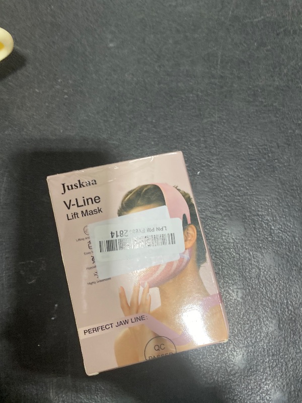 Photo 1 of Juskaa Reusable V Line Lifting Mask with Chin Strap for Sleeping,Face Lift Prevent Sagging, Jaw Exerciser,Light pink,M
