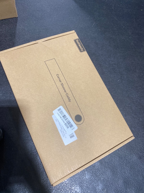 Photo 1 of Sotfamily Plastic Shower Caddy Corner (for 90° Only), 4 Pack Adhesive Corner Shower Shelves for Bathroom Organizers and Storage, Black