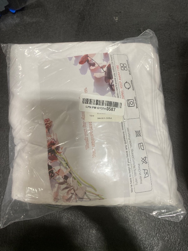 Photo 1 of 10x10ft Wrinkle Free White Backdrop Curtain for Parties Soft Fabric Drapes Wedding White Curtain Backdrop for Birthday Party Decorations Background for Photography 5x10ft, 2 Panels