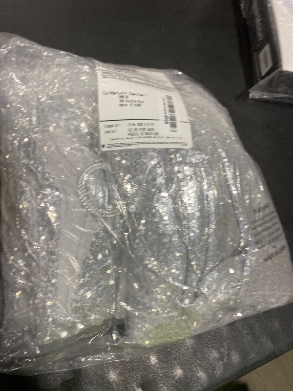 Photo 1 of 54 Pieces of Silver Sequin Chair Ribbons and Table Runners, 48 ??Sequin Chair Bows, 6 Glitter Table Runners, Suitable for Wedding Parties Birthday Meeting Events Decorations (Silver)