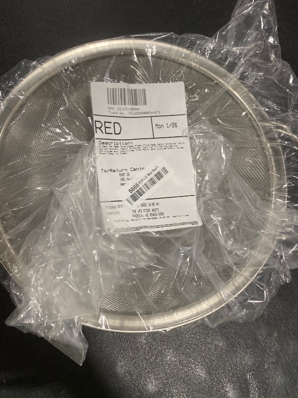 Photo 1 of 3 Pack 60 Mesh Stainless Steel Fine Mesh Paint Strainer for 5 Gallon Bucket, Paint Strainer Tool for Filtering Debris, Particles and Impurities from Paint and Liquids Drain, Rinse Food, Easy to Clean