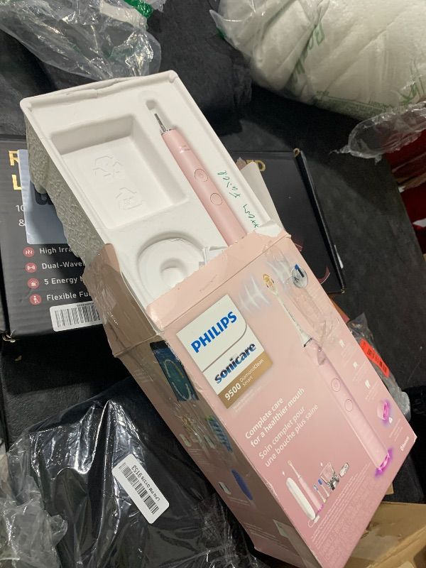 Photo 1 of Philips Sonicare DiamondClean Smart 9500 Electric Toothbrush, Sonic Toothbrush with App, Pressure Sensor, Brush Head Detection, 5 Brushing Modes and 3 Intensity Levels, Pink, Model HX9923/21