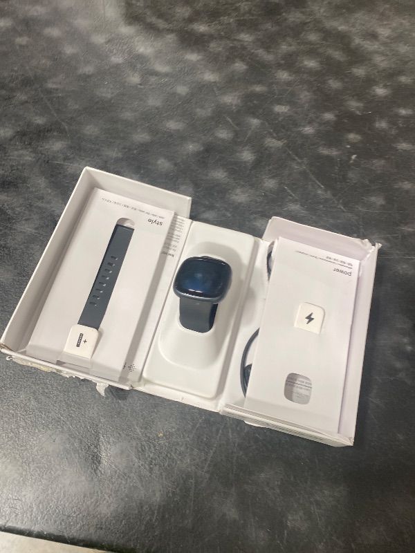 Photo 1 of Fitbit Versa 4 Fitness Smartwatch with Daily Readiness, GPS, 24/7 Heart Rate, 40+ Exercise Modes, Sleep Tracking and more, Black/Graphite, One Size (S & L Bands Included)