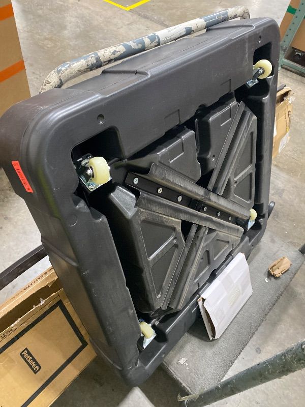 Photo 1 of Questions and Answers for Pellebant Double Top 11.5 ft. Square Aluminum Outdoor 360° Rotation Cantilever Patio Umbrella in Black with 350 lbs. Wheeled Base
