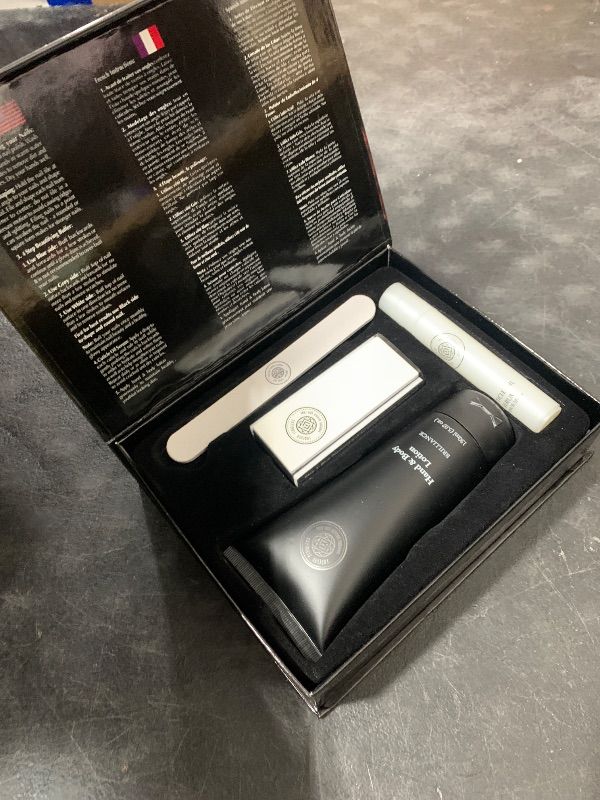 Photo 1 of  Deluxe Manicure Kit Covers All Basis Needed For Perfect Nails 3 In 1 Nail Trimmer Nail File 4-Way Nail Buffer Cuticle Oil Hand & Body Lotion For All Your Desires To Keep Your Nails Pristine 