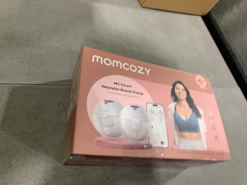 Photo 1 of Momcozy M5 Smart APP Controlled Wearable Breast Pump, Hands-Free Wireless Electric Pump, 3 Modes 9 Suction Levels, BPA-Free, Portable Lightweight, 24mm Flange, 2-Pack Cozy Red