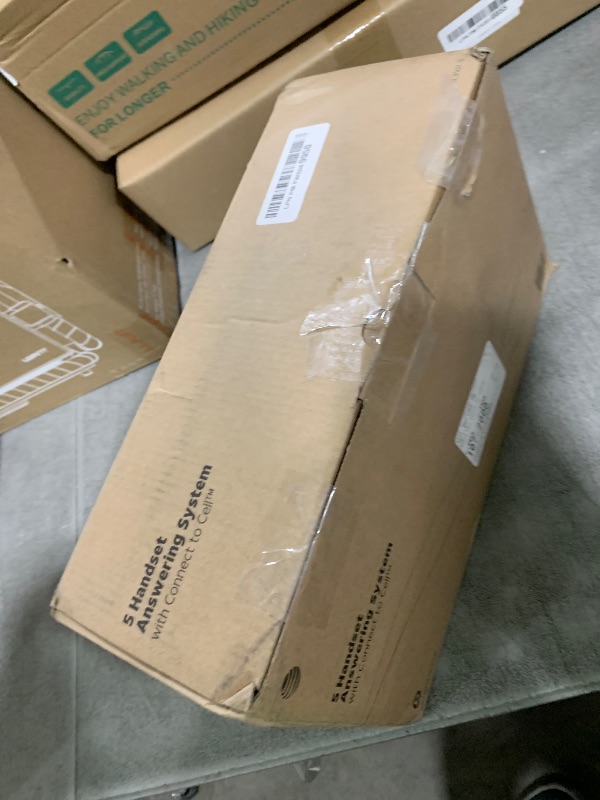 Photo 1 of AT&T Cordless Phone 5 Handset with Bluetooth, Landline Phones for Home, Answering System, Smart Call Blocker, DECT 6.0 Extended Range, 2" Backlit Screen, Lighted Keypad with Big Buttons, BL3107-5