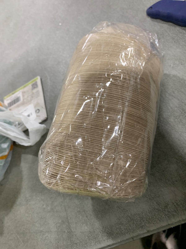 Photo 1 of 100 Pack 8oz Compostable Paper Bowls,Heavy-Duty Disposable Natural Bagasse Bowls,Biodegradable Soup Bowls,Eco-Friendly,Heat Resistant,for Ice Cream,Salad,Soup,Snack,Dessert,Pasta,Hot or Cold Use